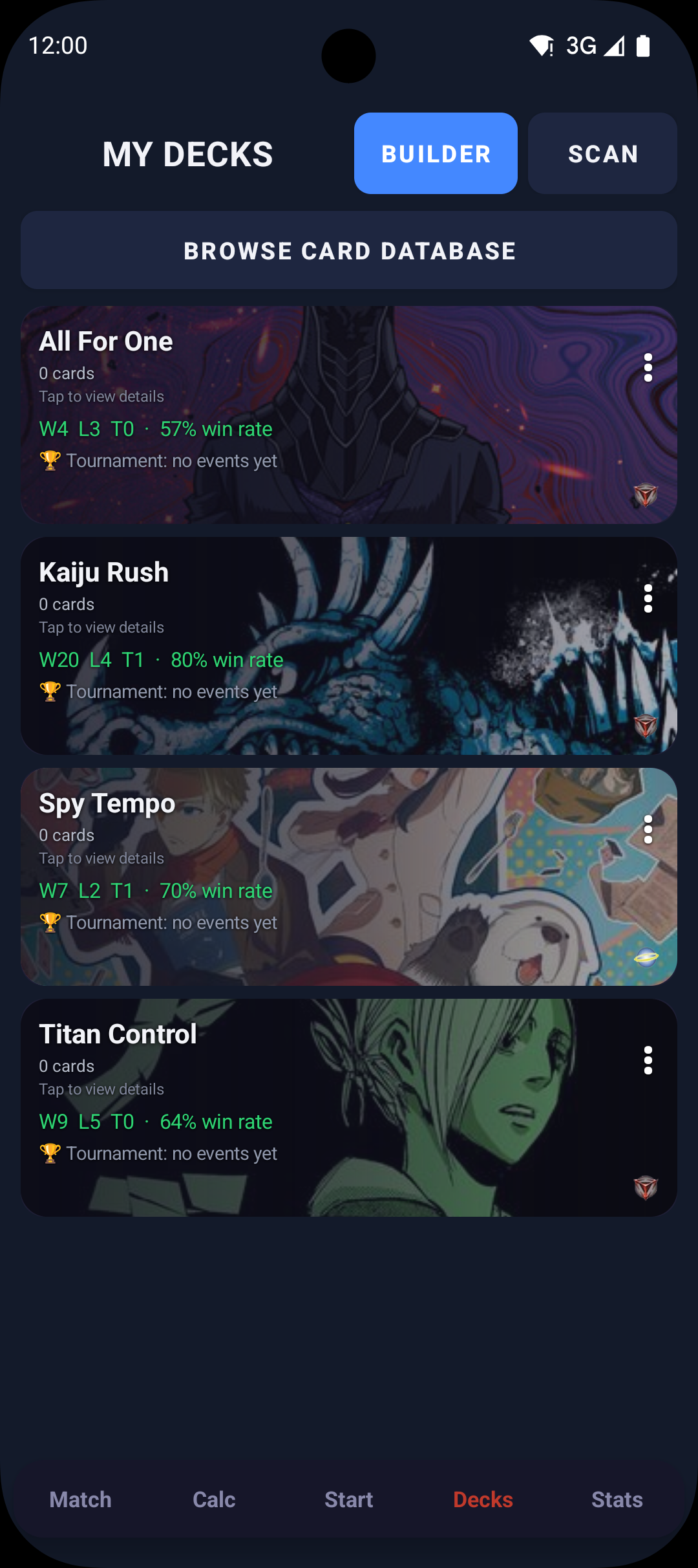 Saved Decks